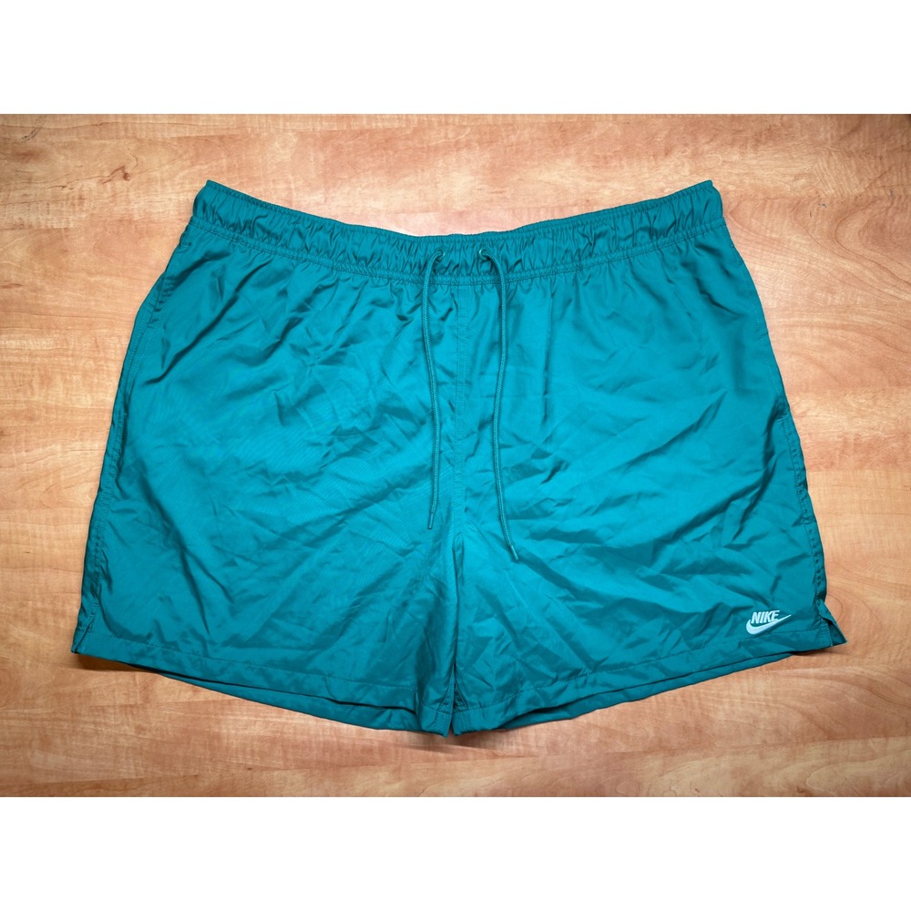 Nike Mens XXL Swim Trunks Kelly Green Mesh Lined Drawstring Board Shorts Vented